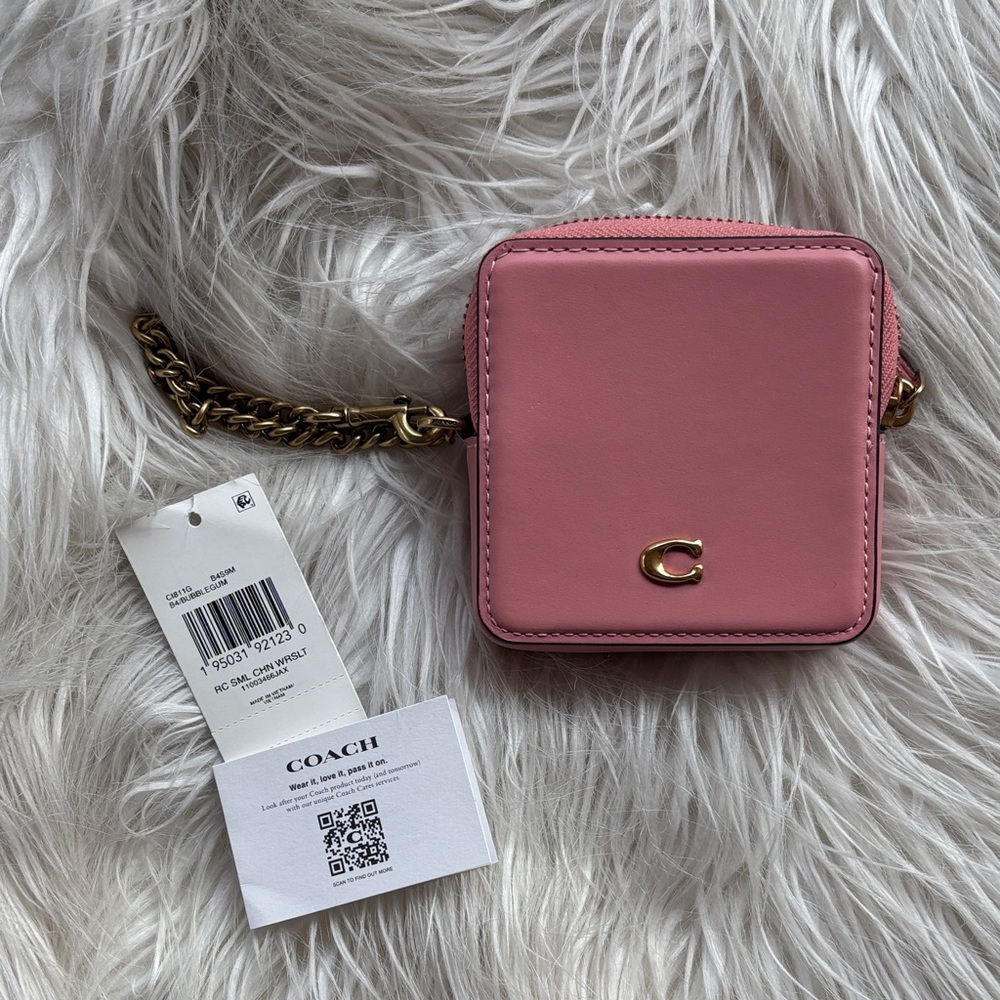 Coach Blush Pink Mini Bag with Gold Chain